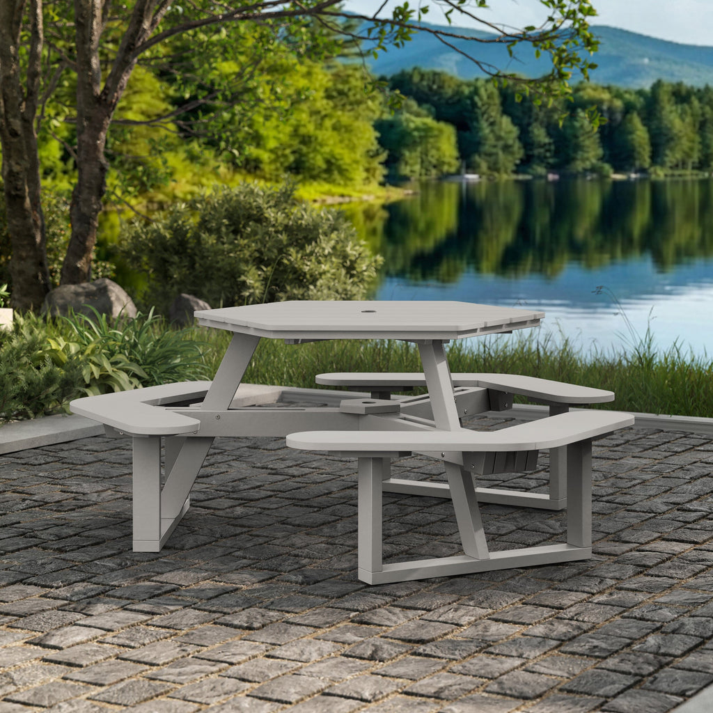 Bahia Verde Outdoors Presents The Hexagon Picnic Table
