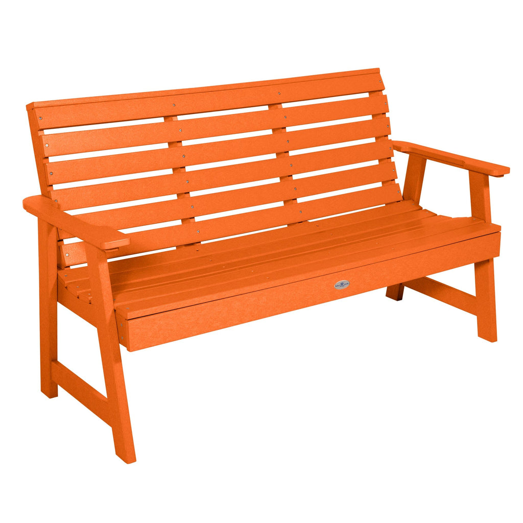 5ft Citrus Orange Riverside Garden bench 