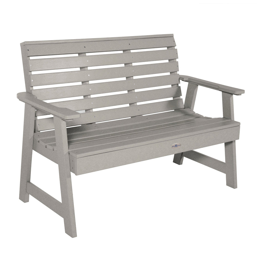 4ft Riverside Garden bench in Cove Gray