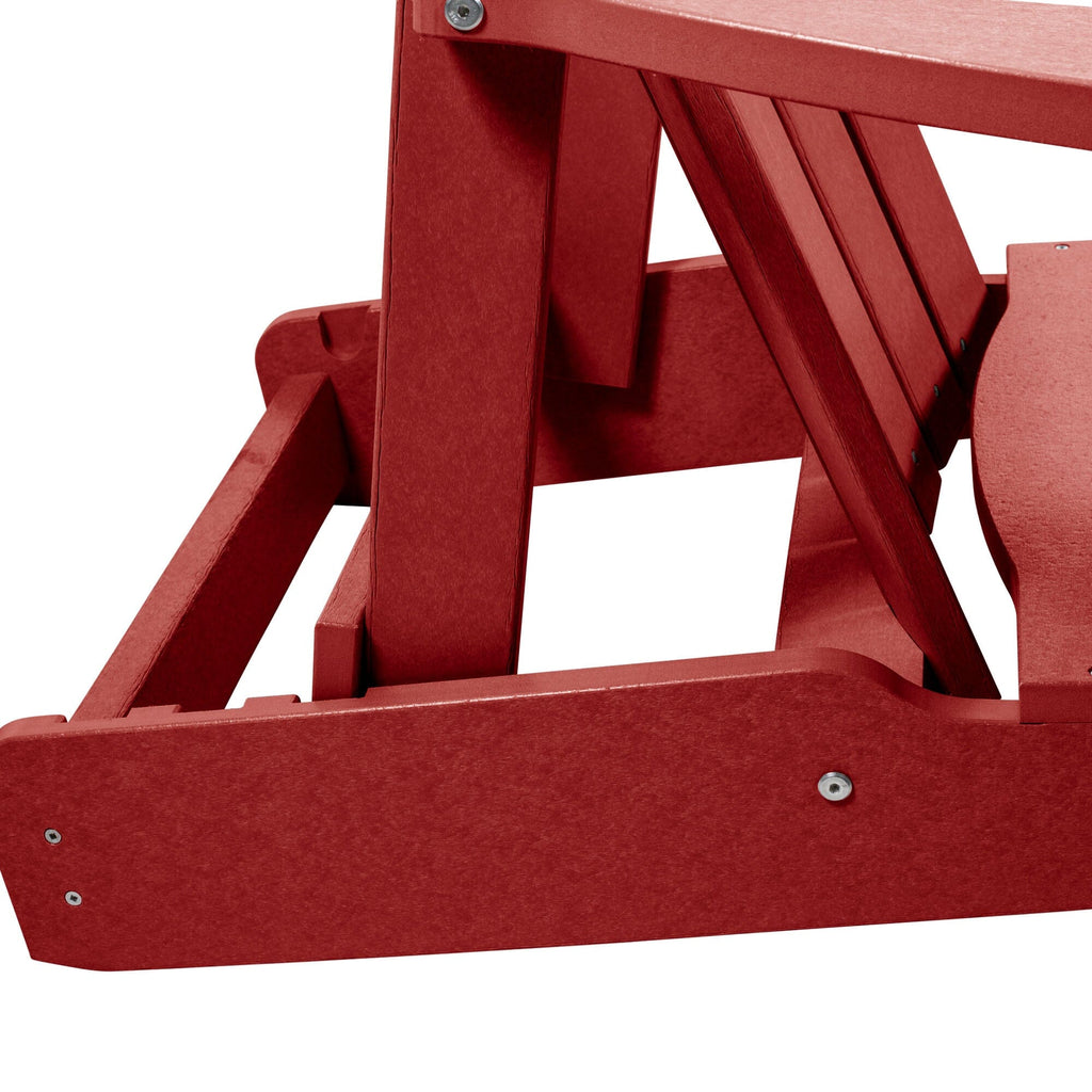 Reclining mechanism for red Cape folding Adirondack chair 