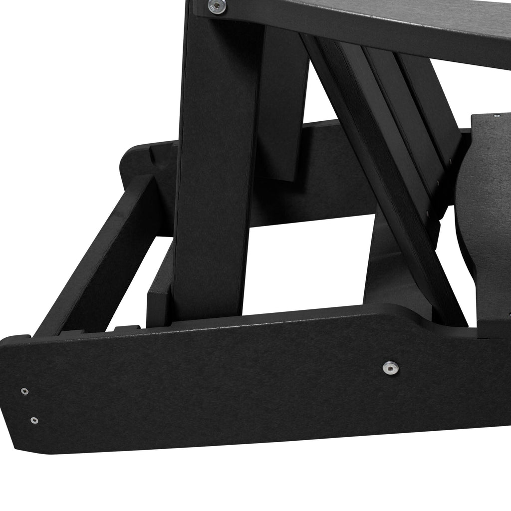 Reclining mechanism for black Cape folding Adirondack chair 