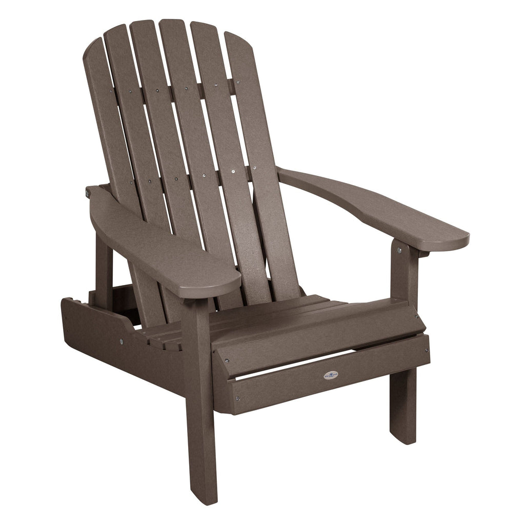 Cape folding and reclining Adirondack chair in Mangrove Brown