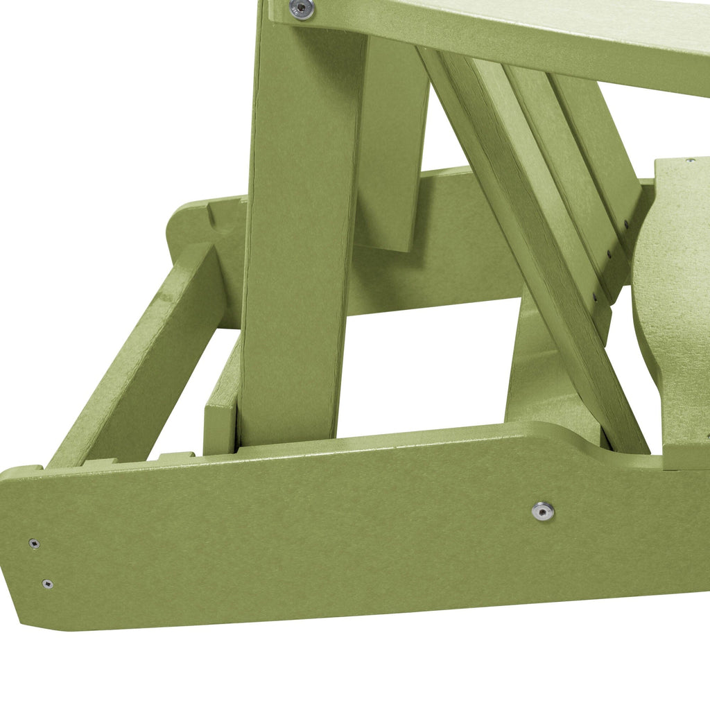 Reclining mechanism for green Cape folding Adirondack chair 