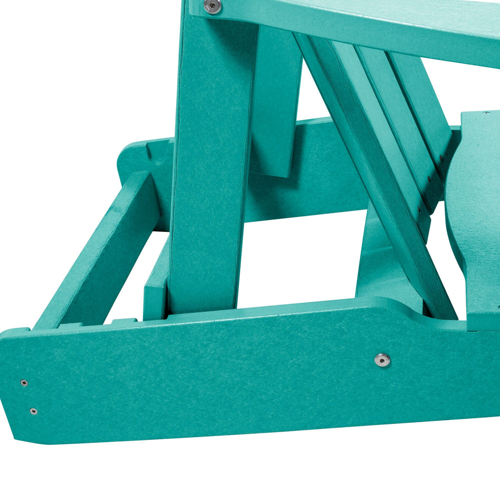 Reclining mechanism for blue Cape folding Adirondack chair 