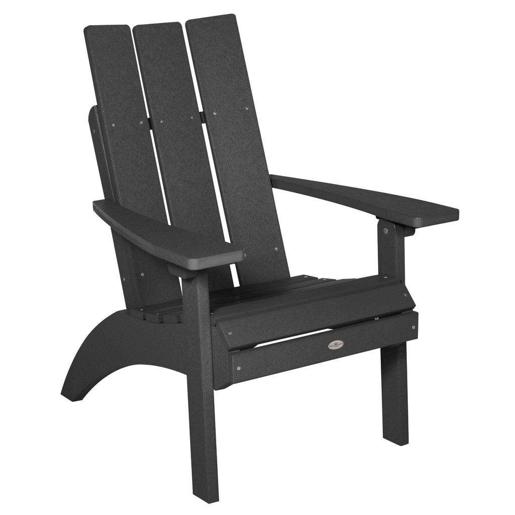 Black Sand Corolla Comfort Height Adirondack Chair 