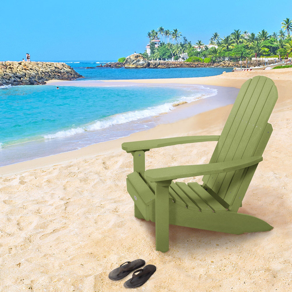 Green Cape Classic Adirondack Chair on a beach 